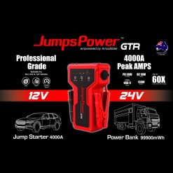Alternative view of JumpsPower GTR 4000A Jump Starter 12V 24V Powerbank