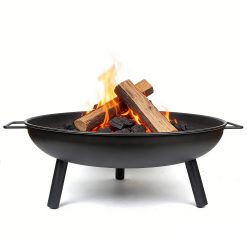 Steel Fire Pit Bowl 68cm Wood Burning Portable