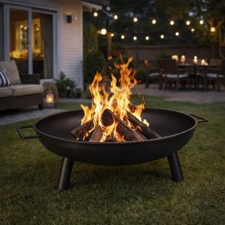 Alternative view of Steel Fire Pit Bowl 68cm Wood Burning Portable