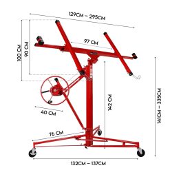Sheet panel lifter 3.3M drywall plasterboard hoist 15 V379 DRYWLLHS11 07
