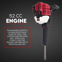 Alternative view of 2 Stroke Petrol Demolition Jackhammer Concrete Tile Breaker 52cc Jack Hammer