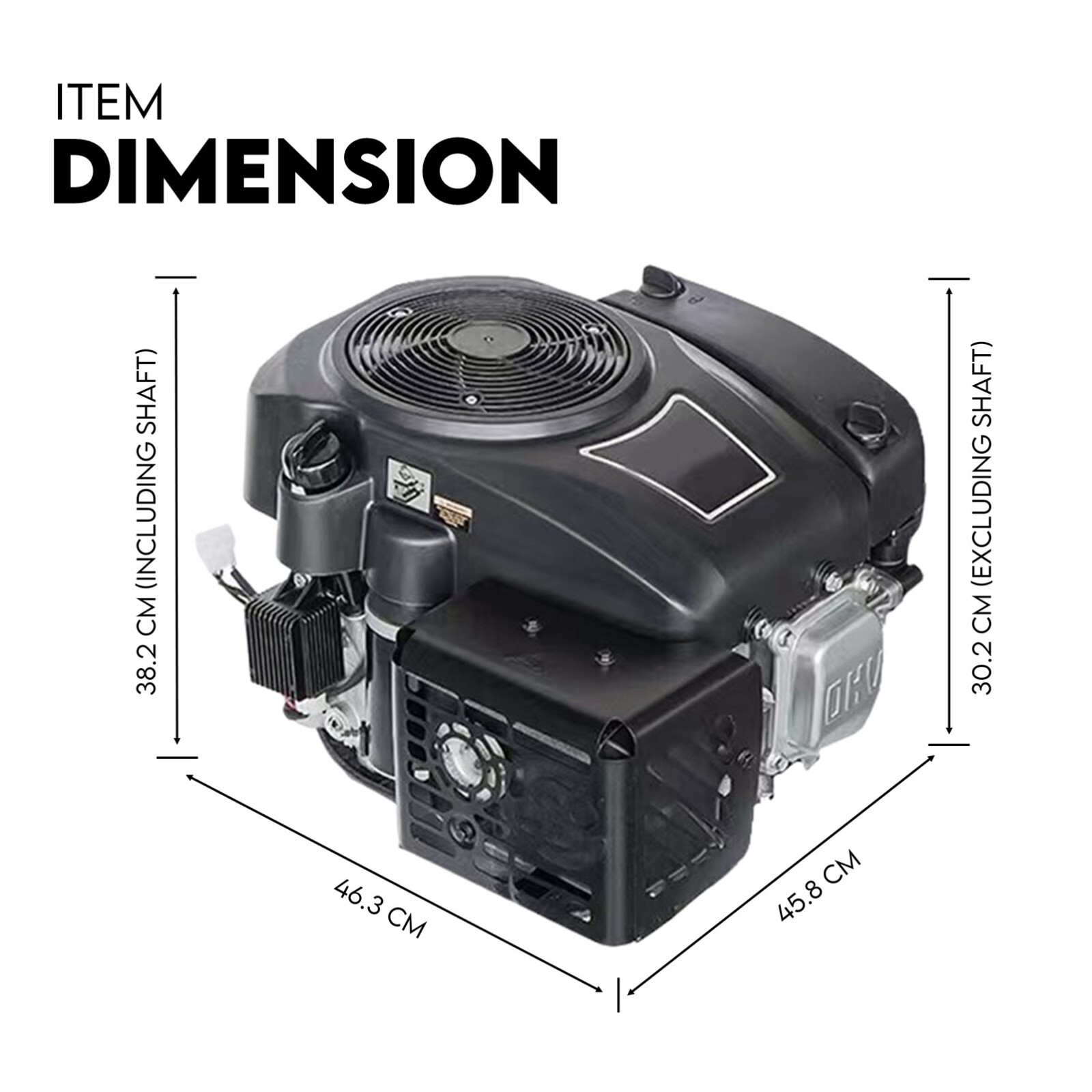 16HP Vertical Shaft Lawn Mower Engine Petrol 4 Stroke Ride on Motor OHV 3 16HP Vertical Shaft Lawn Mower Engine Petrol 4 Stroke Ride on Motor OHV - Image 3