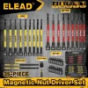 35-Piece Magnetic Nut Driver Bit Set Metric SAE 1/4" Hex