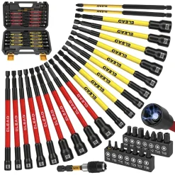 Magnetic Nut Driver Bit Set, 35-Piece, Metric & SAE