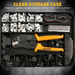 Ratcheting Crimp Tool Kit with 2020 JST XH 2.54mm Connectors 8 V465 70195 02