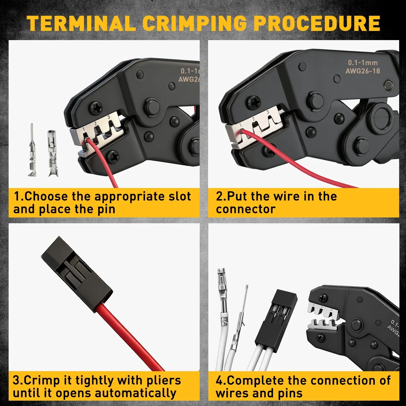 Ratcheting Crimp Tool Kit with 2020 JST XH 2.54mm Connectors 5 Ratcheting Crimp Tool Kit with 2020 JST XH 2.54mm Connectors - Image 5