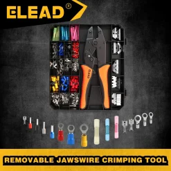 Electrical wire connector kit with stripper, 321 pieces