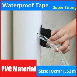 Waterproof PVC tape 1.5M black strong adhesive