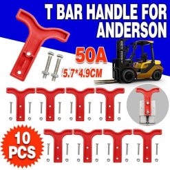 T Bar Handle for Anderson Connectors Red 10 Pack