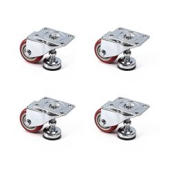Heavy Duty Caster Wheels with M12 Screw Feet 360kg Set