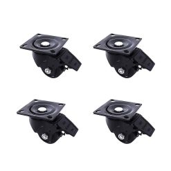 Heavy Duty Spring-Loaded Castor Wheel Set 2.5 Inch with Brake