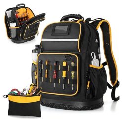 Heavy Duty Tool Backpack 18 Inch with Rubber Base