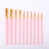 Pink 10-Piece Artist Paint Brush Set