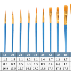 Alternative view of Black Versatile 10-Piece Artist Paint Brush Set (10 Sets Included) - for Acrylic, Oil, Watercolor & Gouache Painting