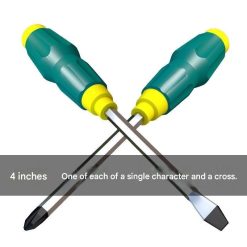 2-piece Magnetic Screwdriver Set, 4-inch, Chrome Vanadium