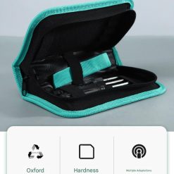 Alternative view of Black canvas tool bag with Oxford fabric and zippered compartments