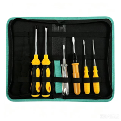 7-Piece Screwdriver Set with Canvas Tool Bag