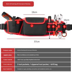 Red Oxford Cloth Tool Waist Bag 600D Waterproof