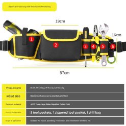 600D Oxford Tool Waist Bag – Adjustable Work Belt