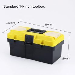 14-inch Heavy Duty Plastic Toolbox with Lockable Storage