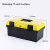 17-inch Yellow and Black Heavy Duty Plastic Toolbox