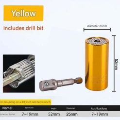 Universal Socket Set 7-19mm Steel