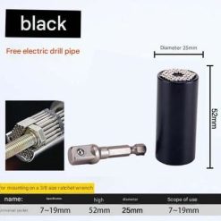 Universal Socket Set 7-19mm Steel