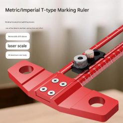 Alternative view of Aluminium T-Square Ruler 0-400mm with Interchangeable Drill Bushings