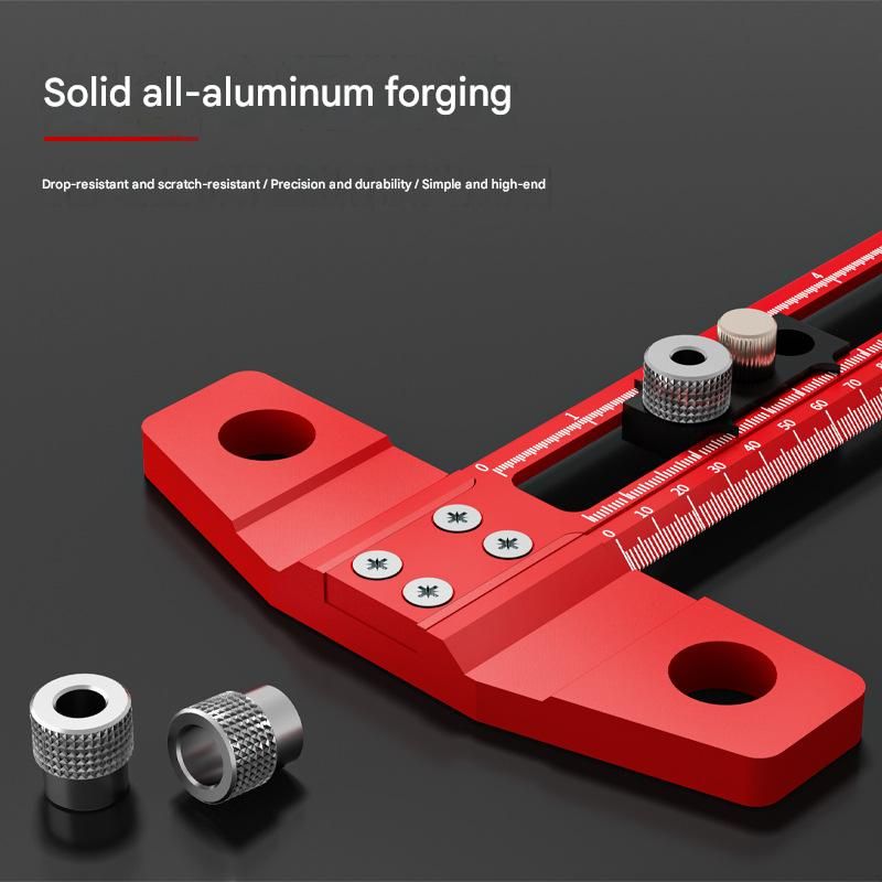 Aluminium T-Square Ruler 0-400mm with Interchangeable Drill Bushings 4 Aluminium T-Square Ruler 0-400mm with Interchangeable Drill Bushings - Image 4