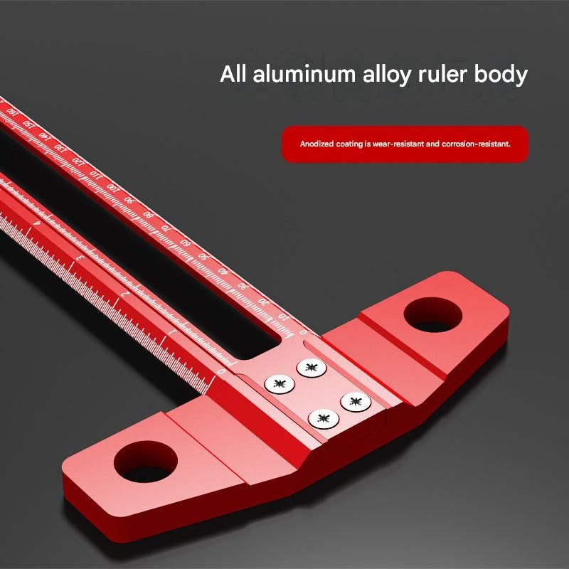 Aluminium T-Square Ruler 0-400mm with Interchangeable Drill Bushings 5 Aluminium T-Square Ruler 0-400mm with Interchangeable Drill Bushings - Image 5