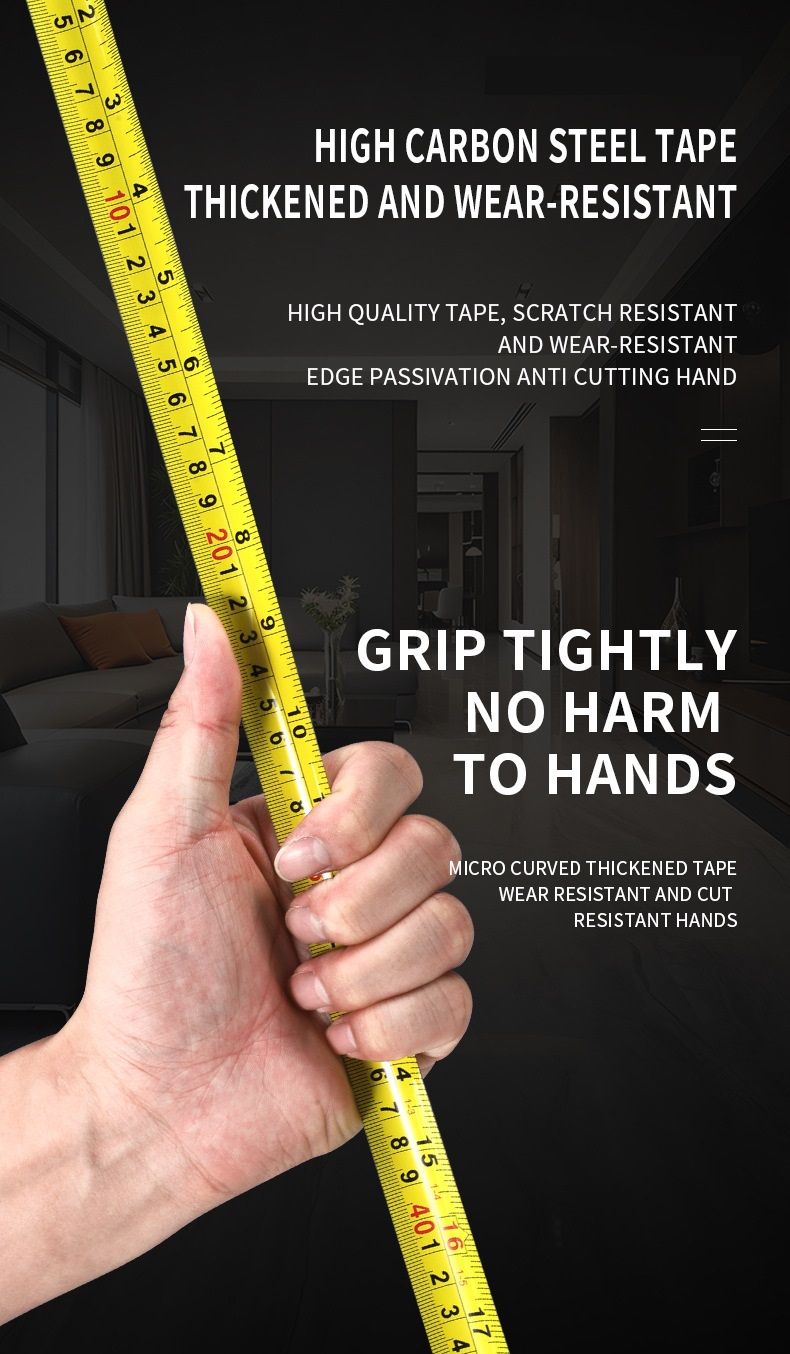 7.5M Heavy Duty Steel Tape Measure with Push-Button Lock 7 7.5M Heavy Duty Steel Tape Measure with Push-Button Lock - Image 7