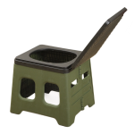 Portable folding toilet stool with lid