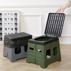 Alternative view of Green Portable Folding Toilet Stool Outdoor Camping Car Emergency Portable Potty Chair