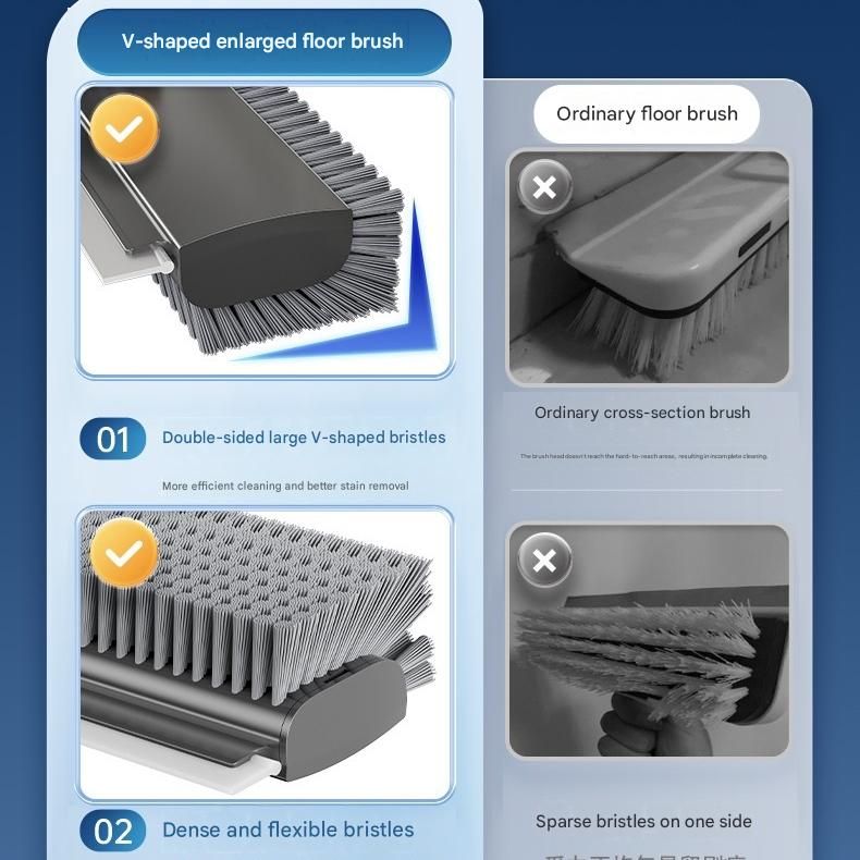 V-Shaped Floor Scrub Brush 360 Rotating Head 4 V-Shaped Floor Scrub Brush 360 Rotating Head - Image 4