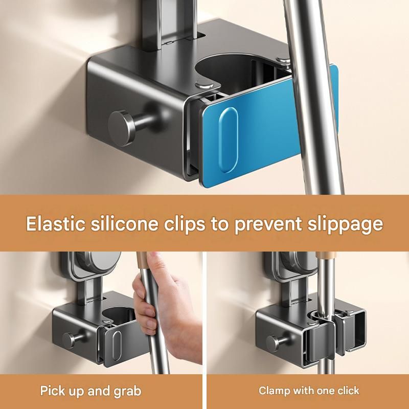 V-Shaped Floor Scrub Brush and Suction Mop Holder Set 8 V-Shaped Floor Scrub Brush and Suction Mop Holder Set - Image 8