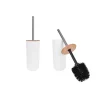 Bamboo-Lid Toilet Brush 2-Pack, BPA-Free