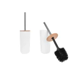 Bamboo-Lid Toilet Brush 2-Pack, BPA-Free