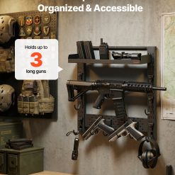 Alternative view of Heavy Duty Steel Gun Rack Wall Mount, 3 Rifle