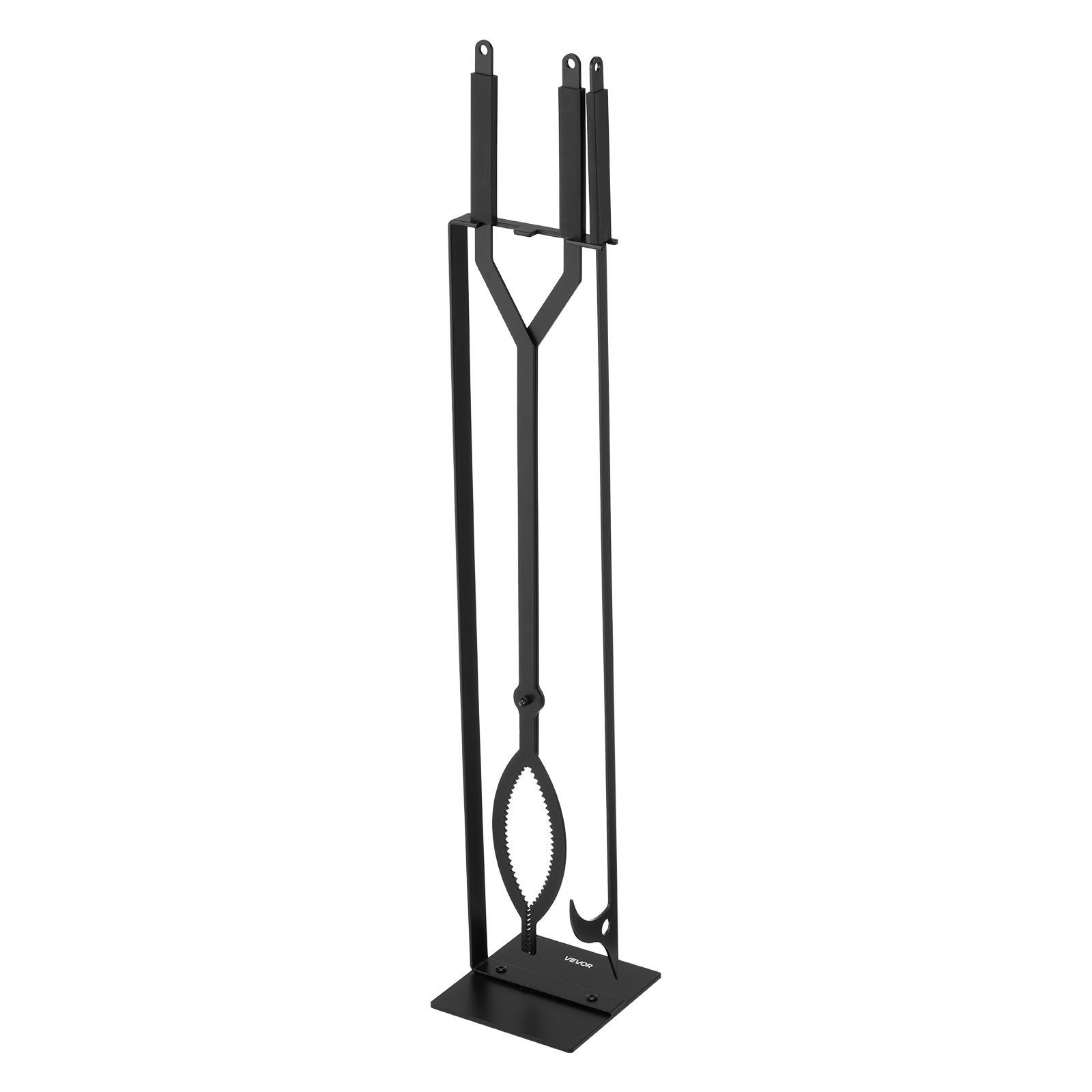 Fireplace Tool Set, 3 PCS Fire Tool Set and Holder with Stand, Tongs, Fire Place Poker, Wrought Iron Fireplace Accessories for Campfire Backyard Bonfire Indoor/Outdoor, Black 10 Fireplace Tool Set, 3 PCS Fire Tool Set and Holder with Stand, Tongs, Fire Place Poker, Wrought Iron Fireplace Accessories for Campfire Backyard Bonfire Indoor/Outdoor, Black - Image 10