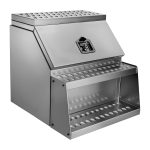 Aluminium semi-truck step toolbox, 610 x 695 x 645 mm