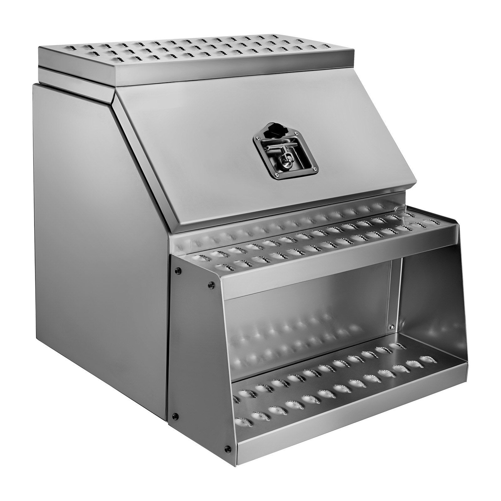 Aluminium semi-truck step toolbox, 610 x 695 x 645 mm 1 Aluminium semi-truck step toolbox, 610 x 695 x 645 mm