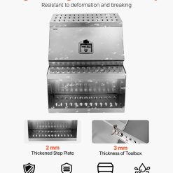 Alternative view of Aluminium semi-truck step toolbox, 610 x 695 x 645 mm
