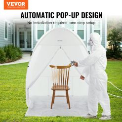 Alternative view of Spray Paint Shelter, 60 x 60 x 70 in Pop-Up Portable Spray Paint Tent with Built-In Floor, Exhaust Window and Storage Bag, Foldable Paint Booth for Furniture, DIY Hobby Tool Painting Station
