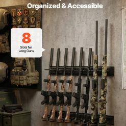 Alternative view of 8-Slot Wall Mount Gun Rack, Heavy Duty Steel
