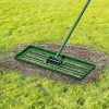 Lawn levelling rake 30" with 78" steel handle