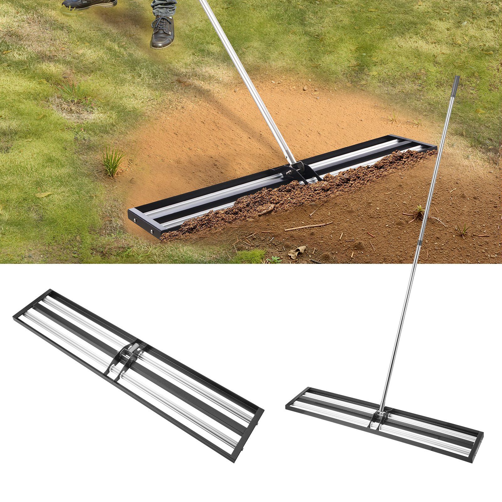 Lawn Leveling Rake 254 x 1219 mm with Adjustable Handle 1 Lawn Leveling Rake 254 x 1219 mm with Adjustable Handle