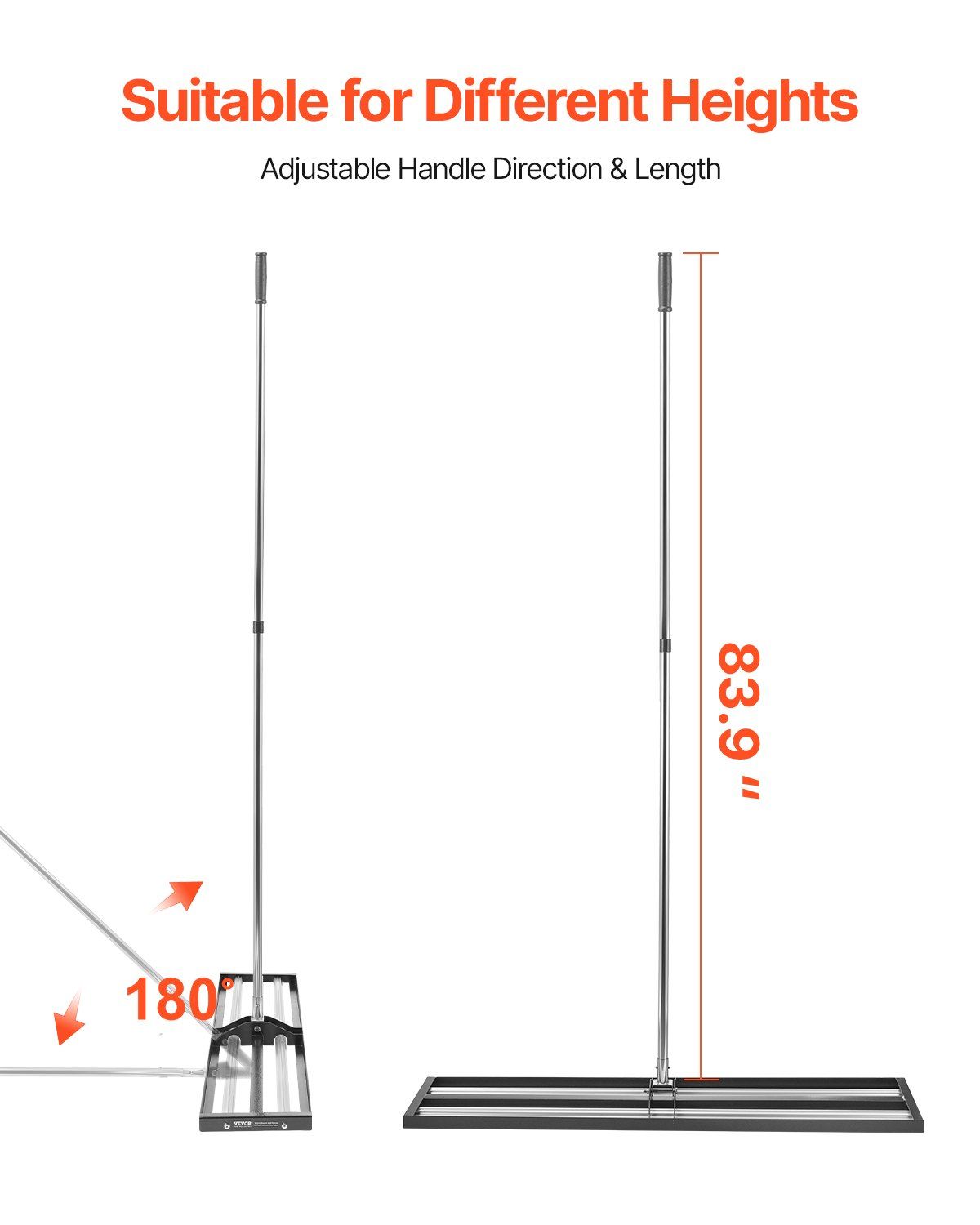 Lawn Leveling Rake 254 x 1219 mm with Adjustable Handle 4 Lawn Leveling Rake 254 x 1219 mm with Adjustable Handle - Image 4
