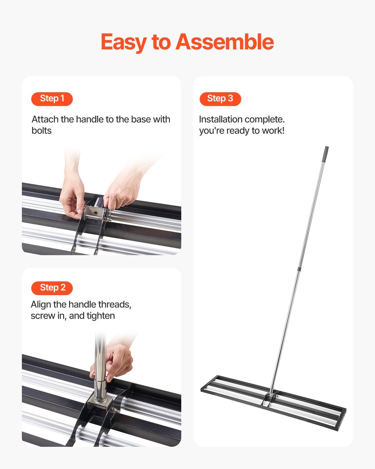 Lawn Leveling Rake 254 x 1219 mm with Adjustable Handle 5 Lawn Leveling Rake 254 x 1219 mm with Adjustable Handle - Image 5
