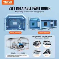 Alternative view of Inflatable Paint Booth, 32.8 x 21 x 14.8 ft Inflatable Spray Booth, with 1100W+750W Powerful Blowers and Air Filter System, Portable Car Paint Booth for Large Truck, Large Van, Large Machinery