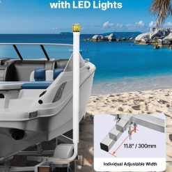Alternative view of Boat Trailer Guide, 1670mm with LED Light Trailer Guide Poles, 2PCS High-Hardness Steel Guide-Ons, Wide Adjustable Trailers Guides with PVC Pipes, for Ski Boat, Fishing Boat, Sailboat Trailers